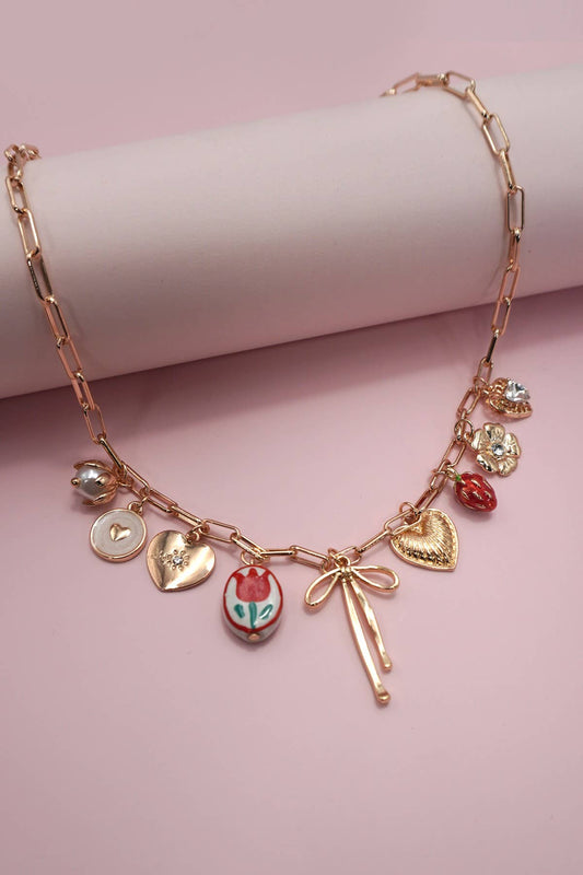 Charm Necklace Bow Toile