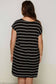 Curvy Stripe Tee Dress