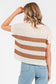 Striped Short Sleeve Sweater