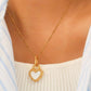 Double-Sided Black & White Heart Necklace