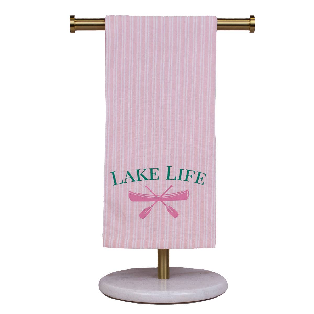 Lake Life Hand Towel Pink/Green