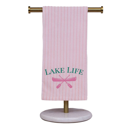 Lake Life Hand Towel Pink/Green
