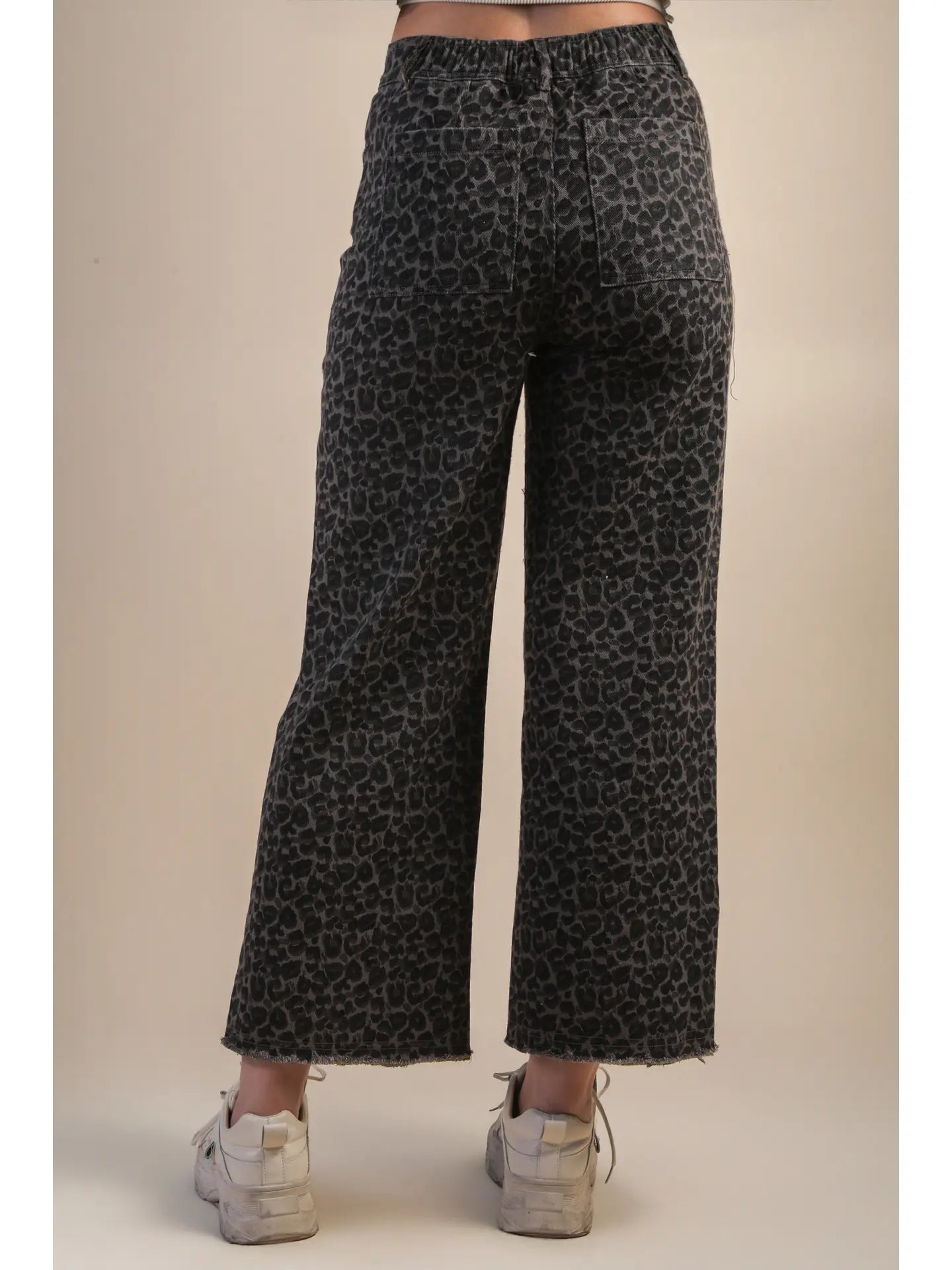 Leopard Print Marine Straight Pants