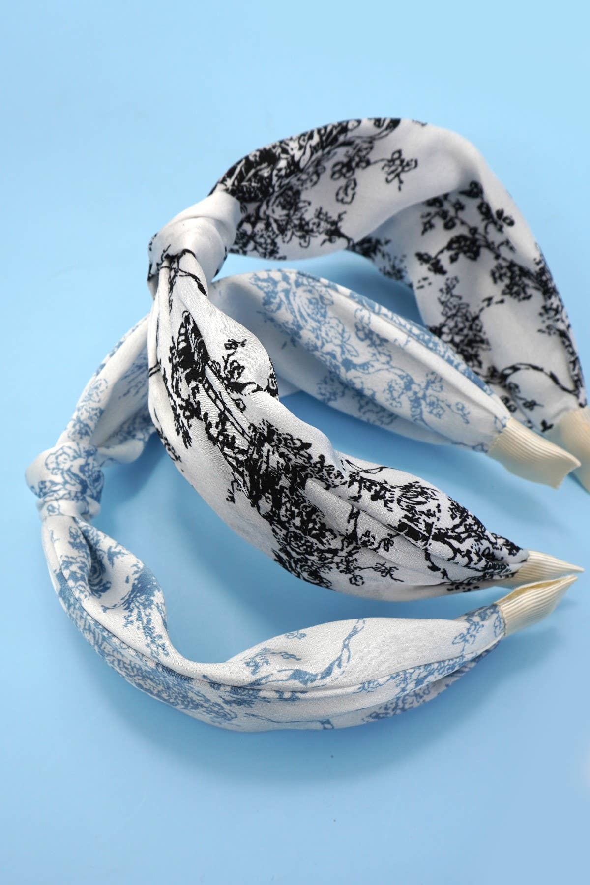 FLORAL TOILE PATTERN VINTAGE HAIR BAND BANGS
