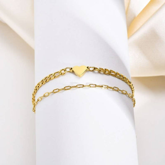 Double Heart Bracelet