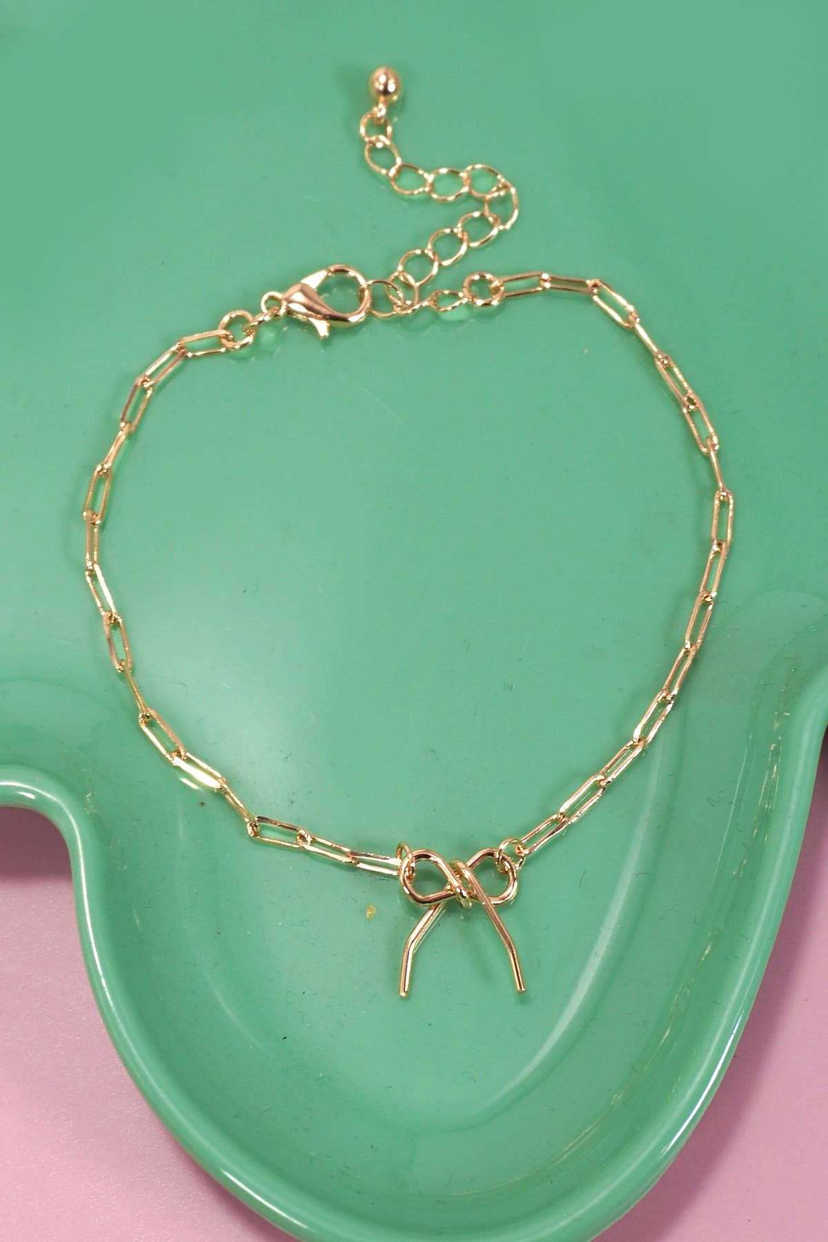 Bow Charm Chain Bracelet