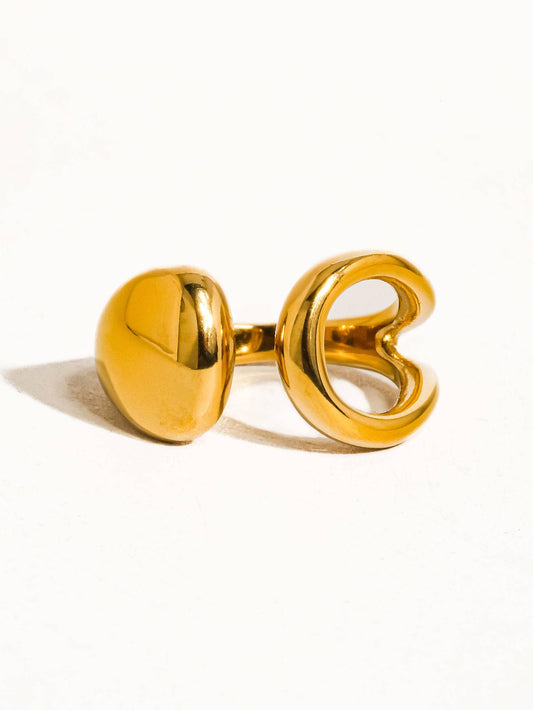 Florine Gold Abstract Ring