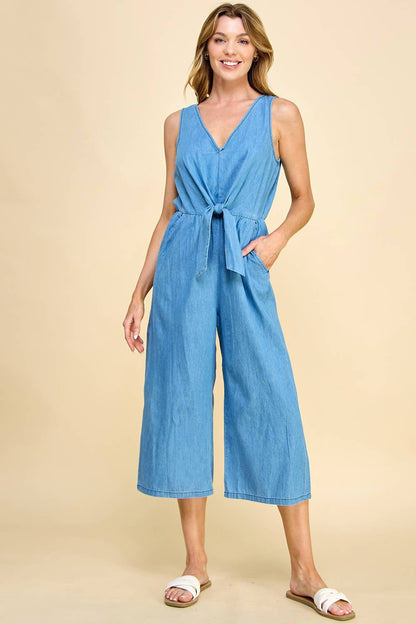 Gaucho Denim Jumpsuit