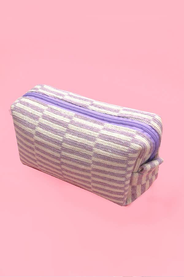 Checker Cosmetic Pouch