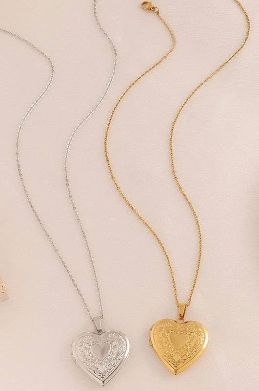 18K STAINLESS STEEL TARNISH FREE LOCKET NECKLACE