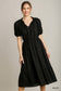 Midnight Linen Tie Dress