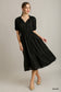 Midnight Linen Tie Dress
