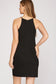 Sleek Texture Mini Dress