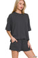 Raised Rib Short Sleeve Tee & Short Pants Set