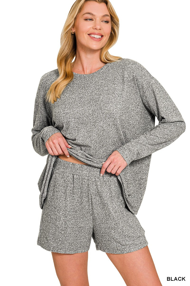 Soft Long Sleeve Tee & Shorts Set