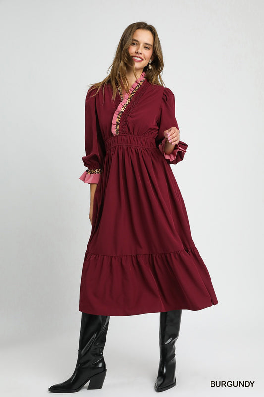 Camille Leopard Accent Dress