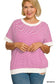 Curvy Stripped Contrast Trim Top