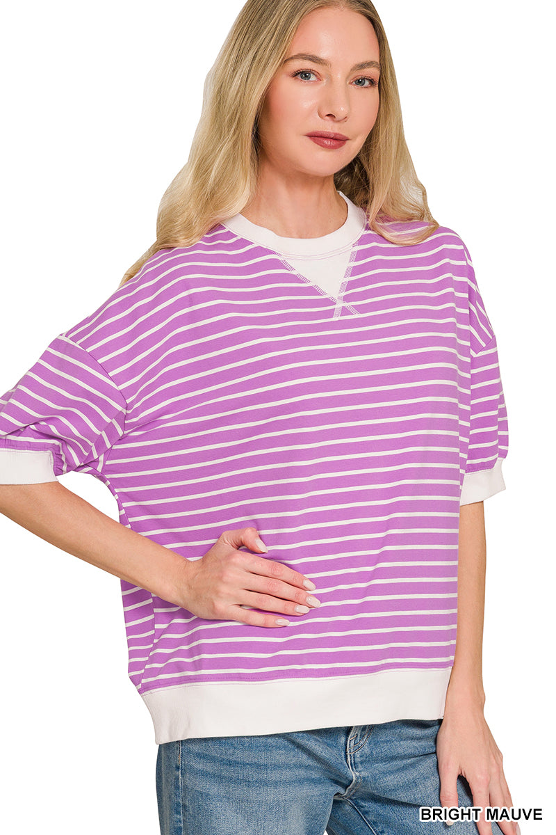 Striped Rib Pullover