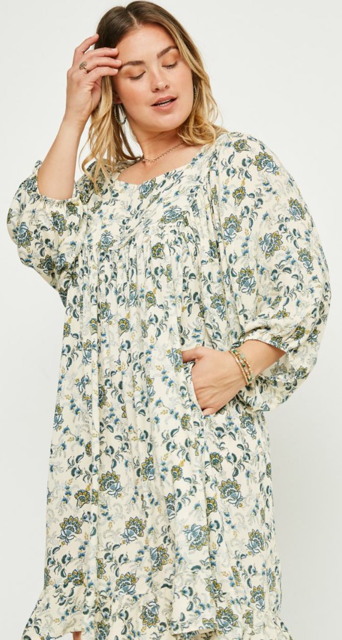 Flora Grace Ruffle Hem Dress