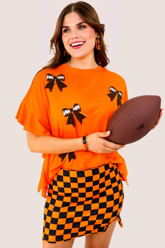 Sideline Sparkle Ruffle Top