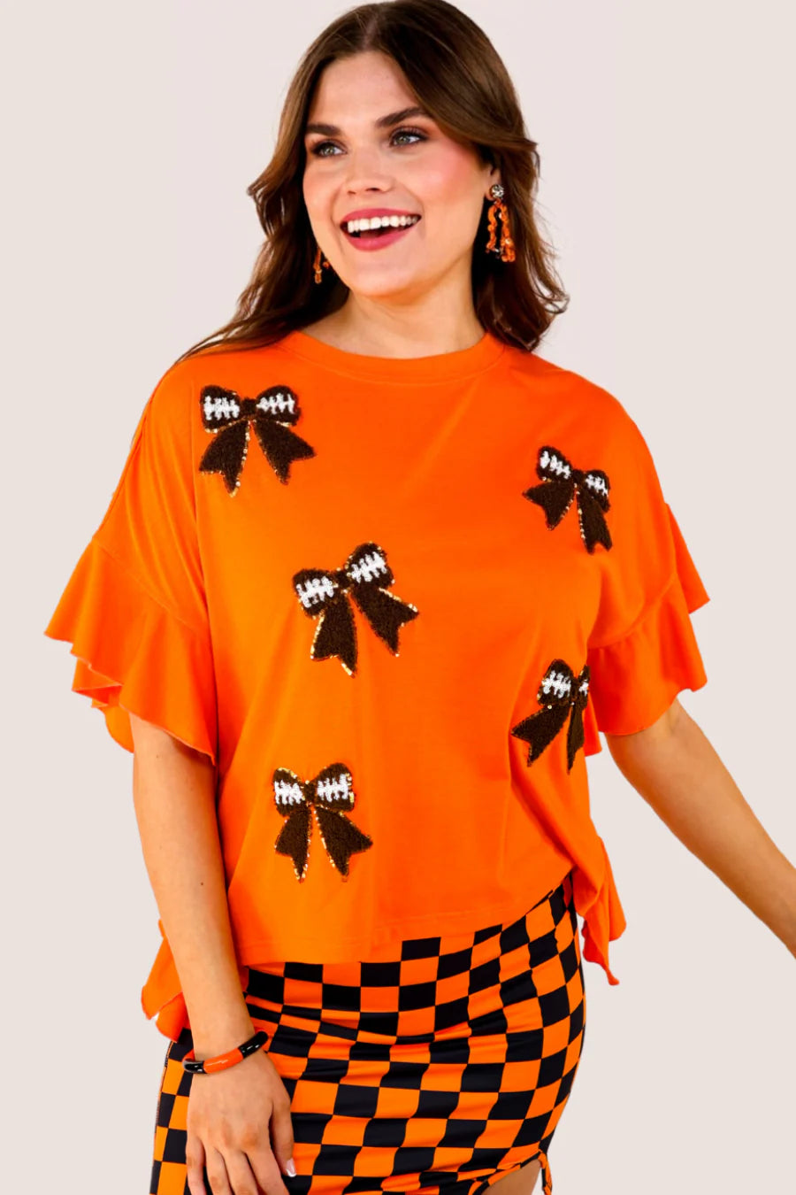 Sideline Sparkle Ruffle Top