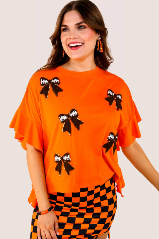 Sideline Sparkle Ruffle Top