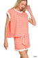 Stripe Contrast Trim Top & Shorts Set