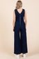 Denim Sleeveless V-neck Jumpsuit
