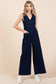 Denim Sleeveless V-neck Jumpsuit