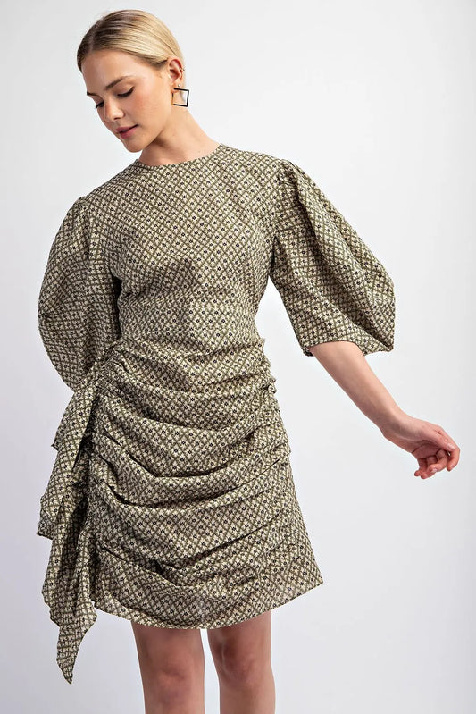 The Side Sweep Check Dress
