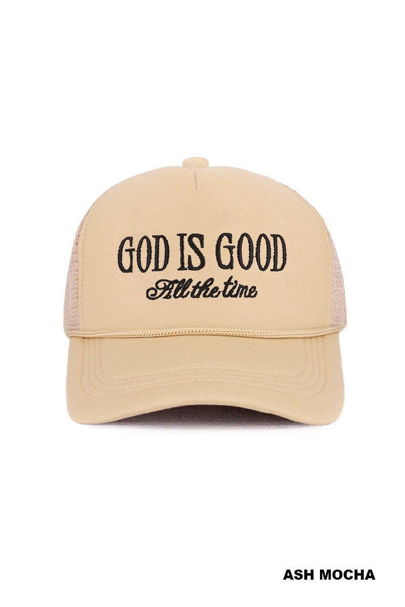 God Is Good All The Time Mesh Trucker Cap
