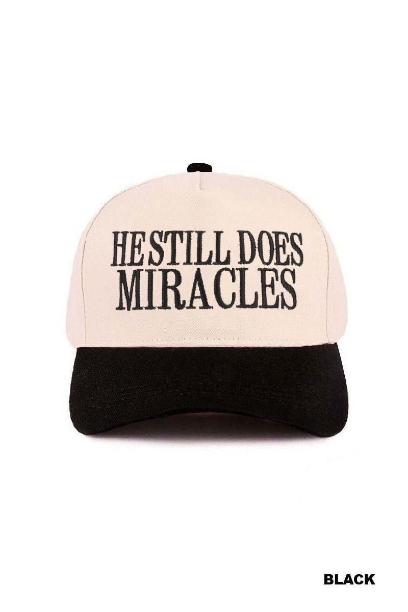 He Still Does Miracles Two Tone Canvas Cotton Cap