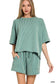 Raised Rib Short Sleeve Tee & Short Pants Set