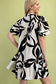 Leaf Print Button Up Shirt Dress