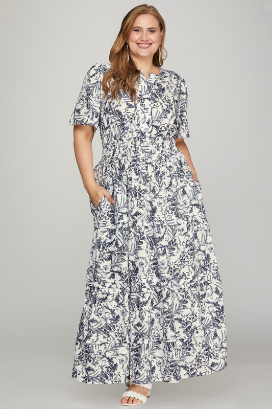 Bloom Vale Tiered Maxi Dress