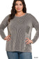 Curvy Long Sleeve Corded Pocket Top