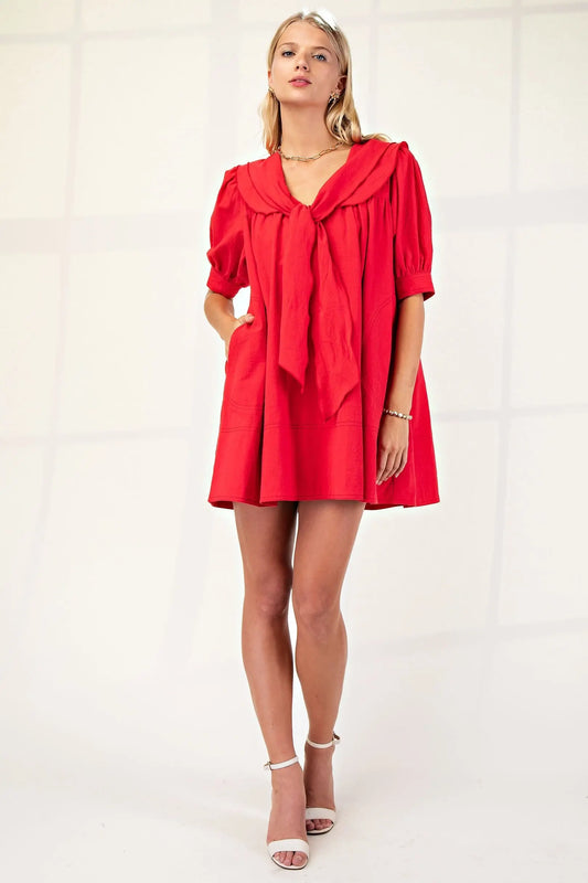 The Collar Statement Mini Dress