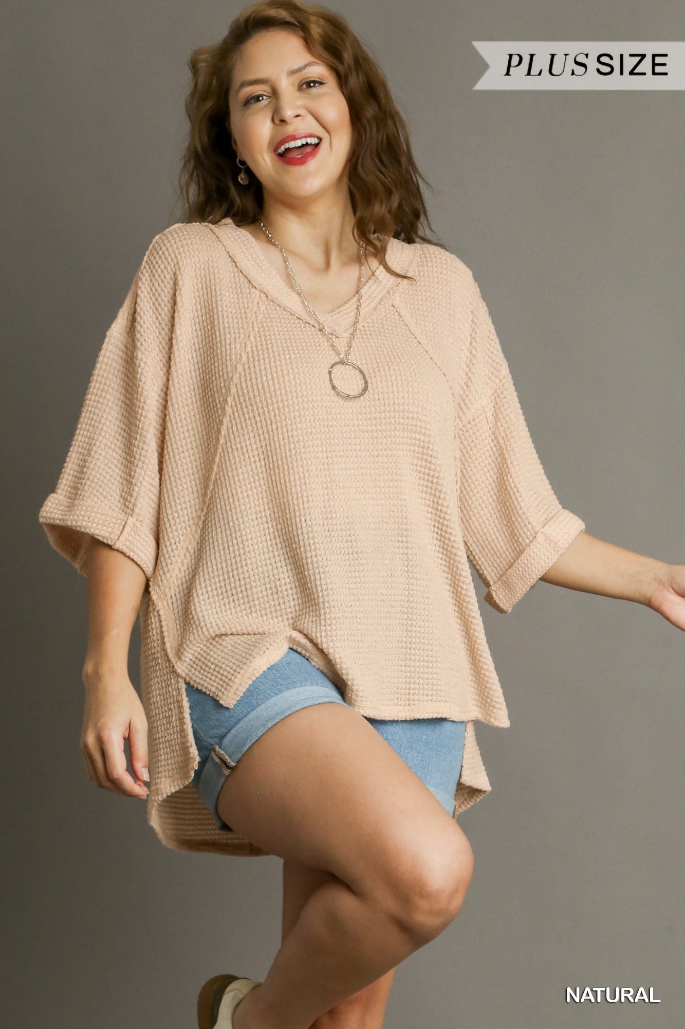 Cozy Texture Waffle Knit Shirt