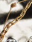 Aether Gold Stacked Chain Pearl Bracelet