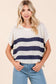 Striped Short Sleeve Sweater