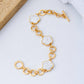 Enamel Quatrofoil Link Toggle Bracelet