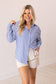 The Kathryn Button-Up, Striped Blue