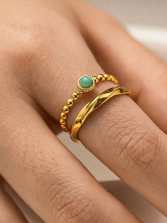 Layered Stone Ring