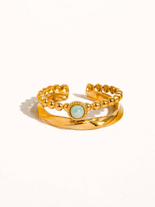 Layered Stone Ring