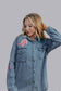 Giddy Up Embroidery Denim Button Up