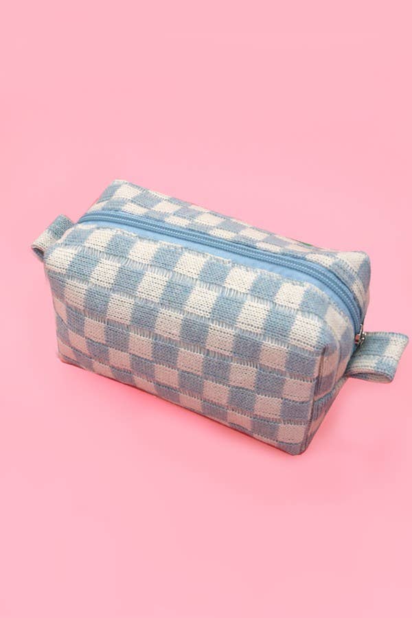 Checker Cosmetic Pouch