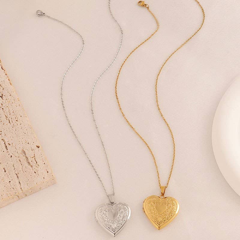 18K STAINLESS STEEL TARNISH FREE LOCKET NECKLACE