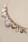 Custer Bow Heart Pearl Link Necklace