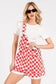 GAME DAY CHECKERED ROMPER BIB OVERALLS
