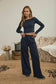 ELASTIC WAIST SIDE PANEL KNIT LOUNGE PANTS